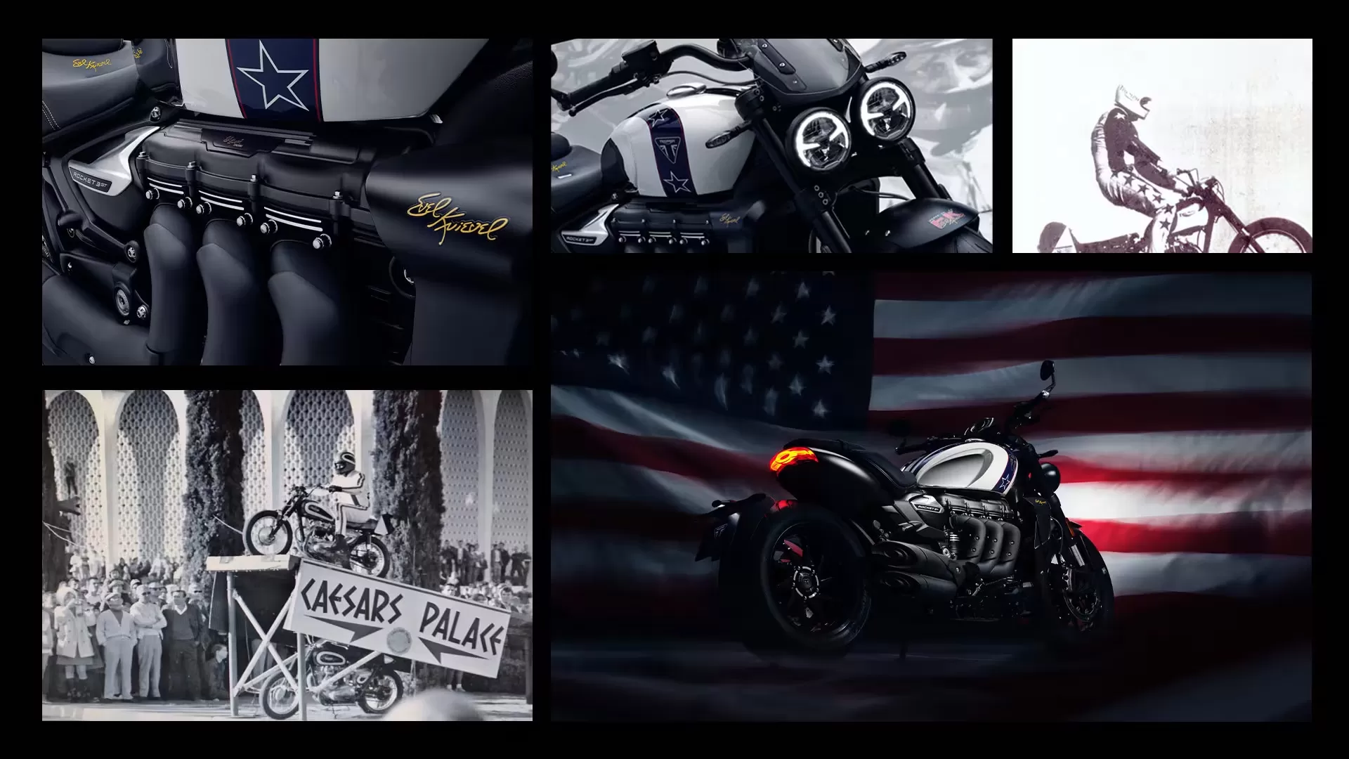 Triumph Evel Knievel Collage